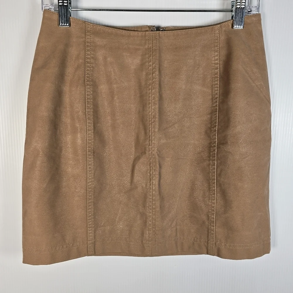 NWOT Free People Womwn's Modern Femme Vegan Suede Mini Skirt Size 4 Edgy Boho